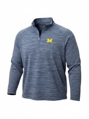 Tommy Bahama Michigan Wolverines 1/4 Zip Pullover XXXL 3XL Blue Performance